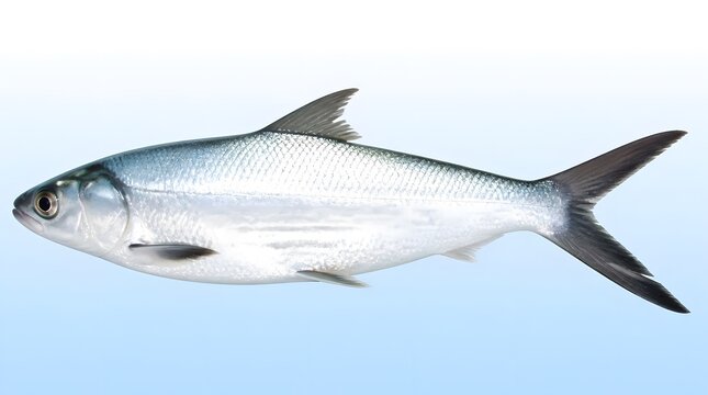 Milkfish, fresh seafood and raw fish on light background for cooking, healthy protein and organic meal. Silver scales, aquatic life and nutrition for market, gourmet recipe and commercial display
