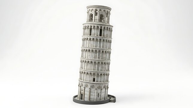 Intricate model of the leaning tower of pisa in detailed architecture