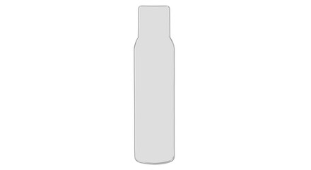 A gray bottle stands upright on a clean surface with no distractions. © Badsha