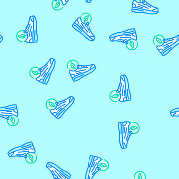 biodegradable running shoes outdoor fitness vector seamless pattern biodegradable running shoes outdoor fitness sign illustration