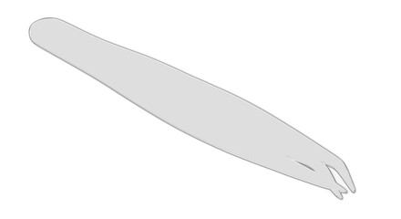Obraz premium A gray illustration of a tweezer on a clean surface