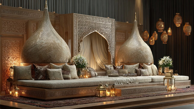 Majestic Ornate Seating Area Ved Decor