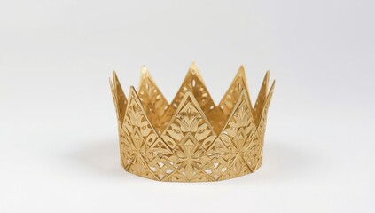 Obraz premium Golden decorative crown with cut-out designs