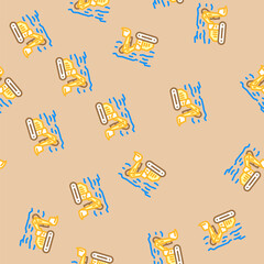 Obraz premium mining operations vector seamless pattern mining operations sign illustration