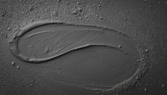Minimalist black and white image of kaolin clay for cosmetic spa rituals