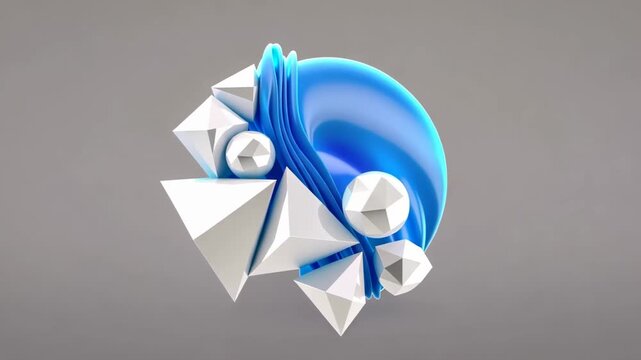 3D animated luxury yacht sailing on calm ocean waves