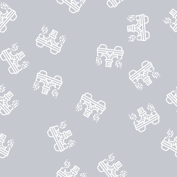 flyboard equipment line seamless pattern flyboard equipment thin line illustration