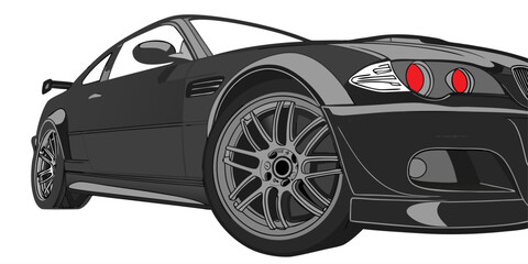 Naklejka premium High-detail vector artwork with deep contrast.
