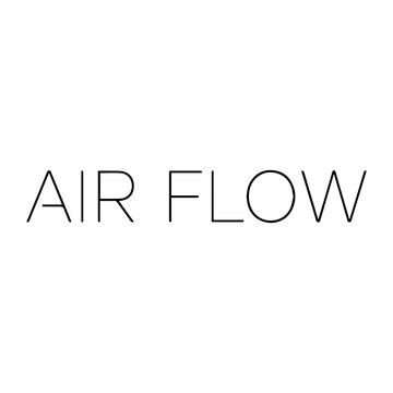 Air Flow Typography Design With Ultra Light Font And Elegant Letter Spacing Vector illustration