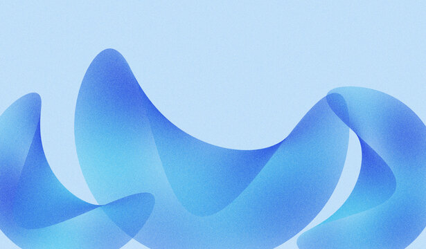 Blue abstract gradient wave fluid curve translucent shape soft background modern design copy space