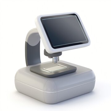 Modern laboratory device with a screen for analysis and research applications in various scientific fields and innovative technological environments