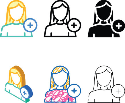 modern new usel female color icon vector. new usel female sign. isolated symbol illustration