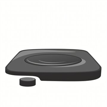 Black Round Plate with Smooth Surface and Minimalist Design Perfect for Serving Modern Cuisine and Enhancing Table Settings in Contemporary Restaurants