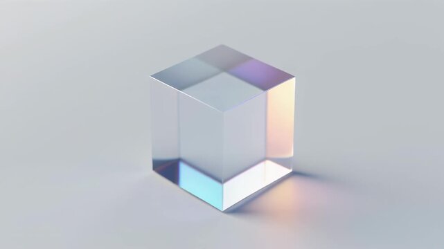abstract 3d geometric cube rotation animation sequence