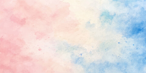 Fototapeta premium Colorful abstract watercolor background with vintage paper texture, pastel tones, grunge style, and copy space for design wallpaper and illustration use