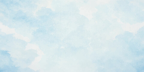 Fototapeta premium Blue sky with fluffy white clouds abstract nature background