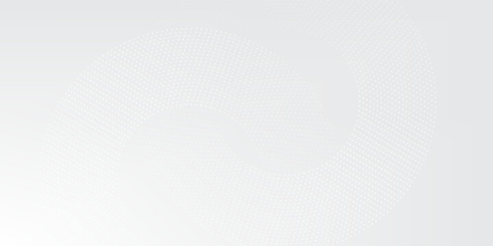 Abstract white and gray background with a subtle infinity loop symbol made of thin lines and halftone dot patterns. Clean, modern, and minimalist vector corporate background.