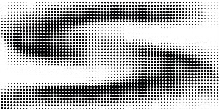 Grunge halftone gradient background. Faded grit noise texture. White and black sandy wallpaper. Retro pixelated backdrop. Anime or manga style comic overlay. Vector graphic design textured template