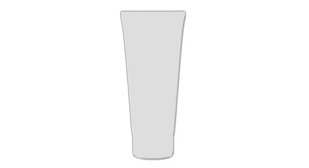 A gray tube stands alone on a transparent background © Firoj