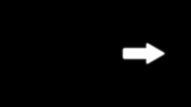 Arrow black background. direction symbol indicating back or previous page. simple red pointer showing opposite direction.
