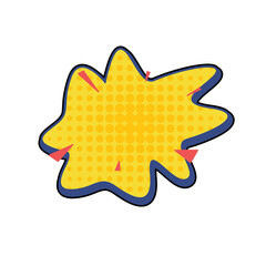 Comic Book Explosion Burst Icon with Halftone Effect Vector Illustration © Zainab