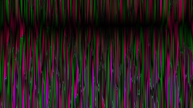 Abstract colorful vertical moving stripes background. Manga Animation. Abstract of rapidly moving speed of shapes, pink, violet, green on black background. Futuristic Visual. Modern line animation