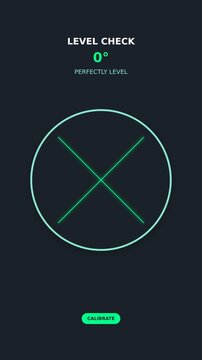Mobile App Interface Level Check Animation. Modern Flat Design Graphic UI Motion. Tech Utility Background