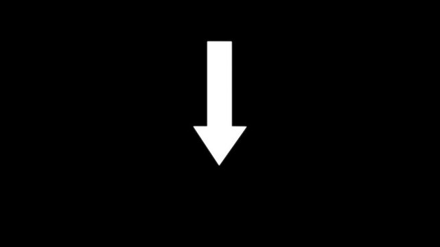 Animated arrow pointing down download, arrow, signs, down, animation, 4k video.