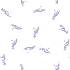 Obraz premium parrot bird glyph vector seamless pattern. parrot bird signthin illustration