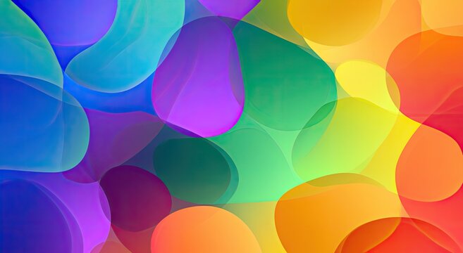 Abstract smooth flowing colors blending across the canvas