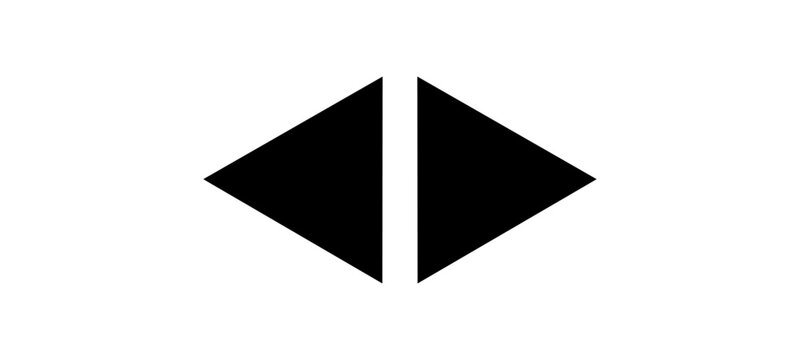 Previous and Next Navigation Arrows Icon. Media Control Navigation Arrows Vector.