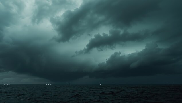 violent clouds assembling for a coastal Atlantic tempest