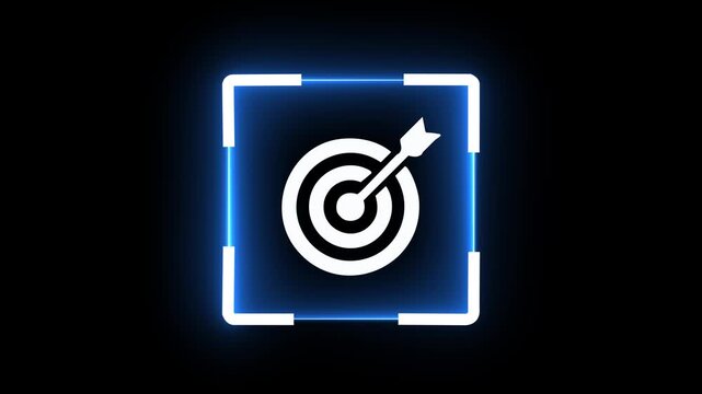 Success concept planning and setting goals objectives for business investment. Motion graphics of goal idea. HD video animation.