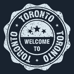 Fototapeta premium Welcome to Toronto white grunge round stamp. Welcome to Toronto stamp