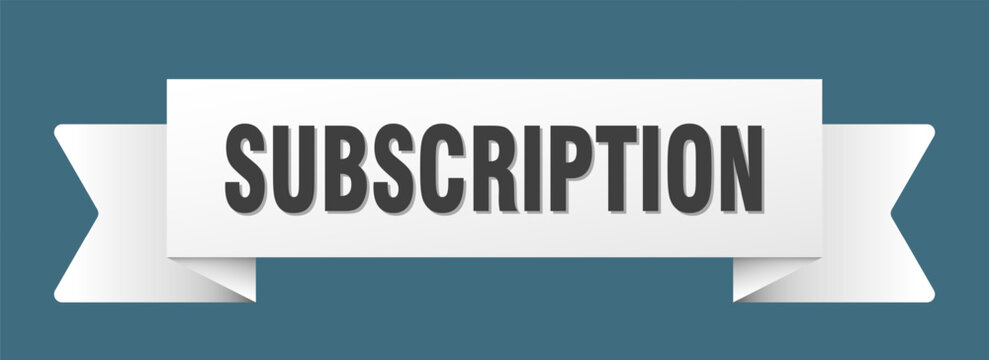 subscription ribbon isolated on transparent background. subscription ribbon