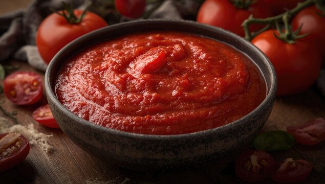 Traditional tomato passata perfect for enriching ketchup and pasta sauces