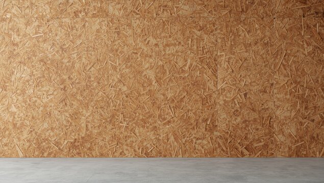 Loft Wall Texture Using Oversized and Full Sheets of Oriented Strand Board