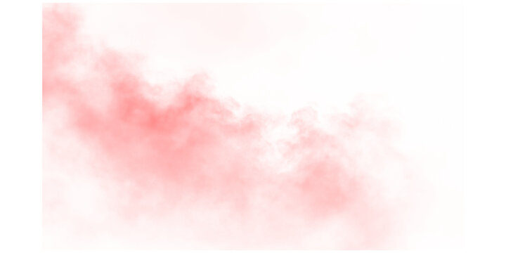 Soft pink smoke or fog on a transparent background with a dreamy atmosphere and gentle texture
