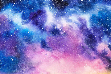 Cosmic galaxy nebula background with glowing stars and space dust universe astronomy astrophysics abstract shimmering ethereal celestial exploration  © stockpixelstudio