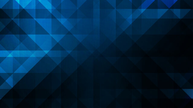Abstract Blue Geometric Technology Background with Dark Triangle Pattern