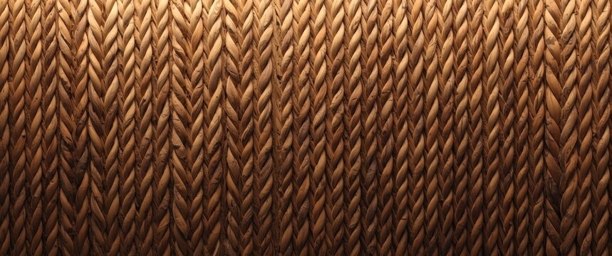 Woven brown wicker background texture pattern