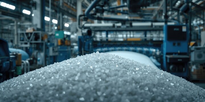 Industrial application of recycled PET polyester chips for eco friendly production