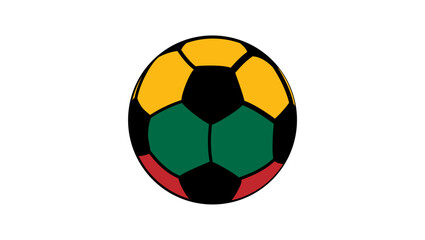 Fototapeta premium Lithuania football flag, color vector illustration