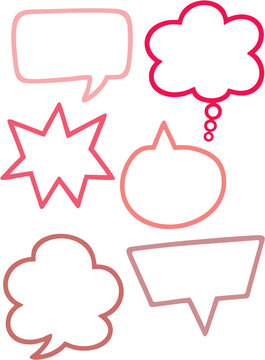 colorful speech bubbles collection