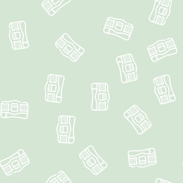belt stimulator line seamless pattern belt stimulator thin line illustration