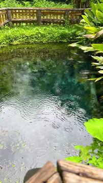 7 colors fountain snd sticky waterfalls close to Chiang Mai in north Thailand