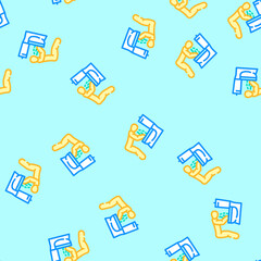 Fototapeta premium nausea vomiting disease symptom vector seamless pattern nausea vomiting disease symptom sign illustration