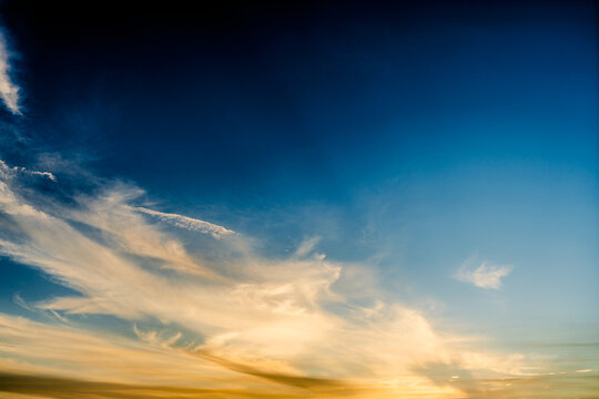 clouds in evening sky