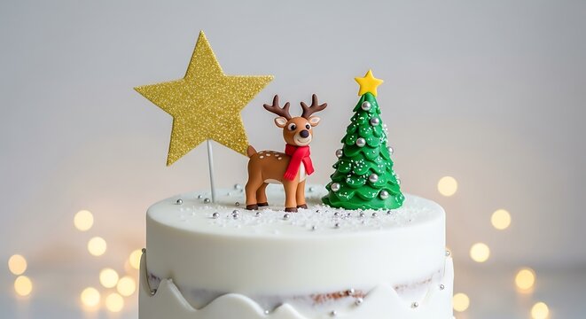 Christmas nativity scene with star decoration.