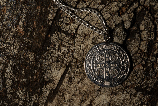 The medal of St. Benedict, the patron saint of Europe